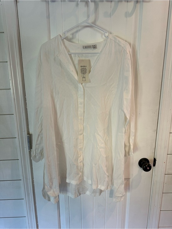 Ava & Viv Tops - Masai Copenhagen Imami A-Shape Jacquard Blouse Cream Medium NWT MSRP $158